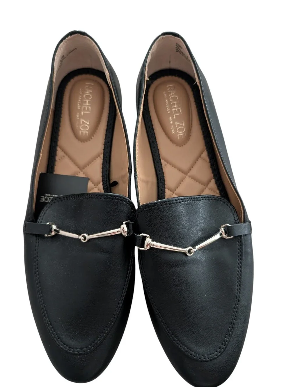 Rachel Zoe Axe Black Leather Loafers